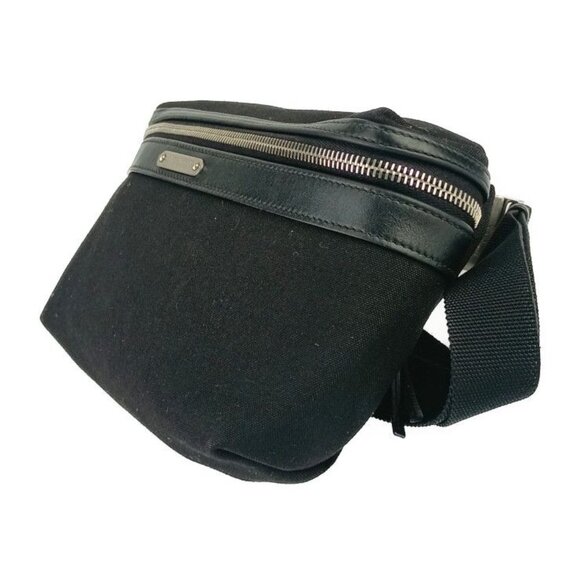 Saint Laurent Paris Waist Bag City Belt Bag Black Canvas Leather Men - Picture 2 of 10